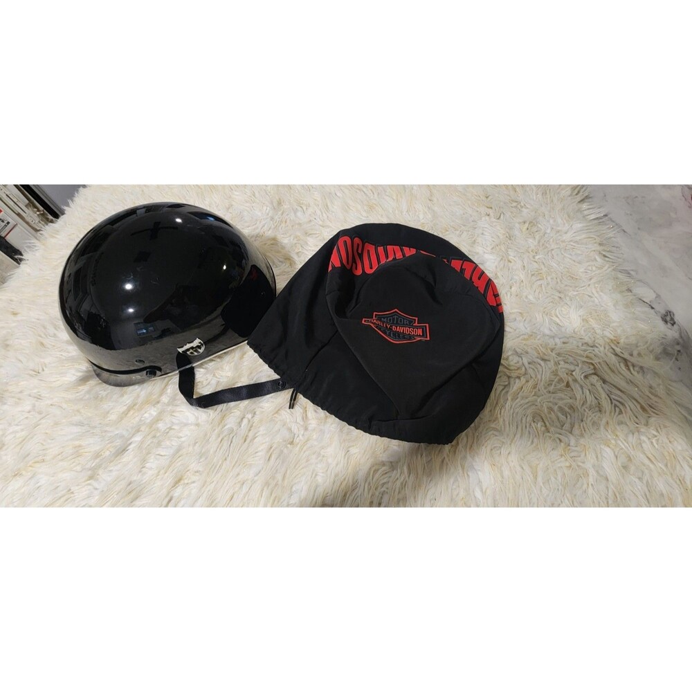 Harley Davidson Motorcycle Helmet Size Xs Black  Come With Storage Bag
